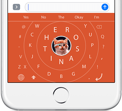 HERO Keyboard's Letter view with Product Hunt theme.